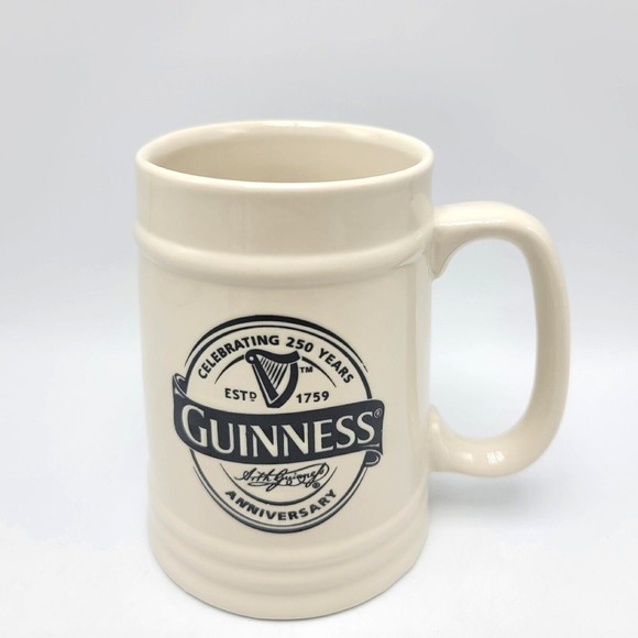 Guinness Stein Embossed Tankard Anniversary Beer Mug Bar Cup Harp 250 year 2009 - Picture 1 of 5